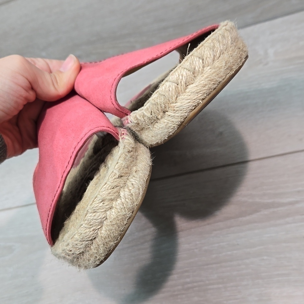 Coach Women Espadrille Leather Sandals shoes flats sz 8B - Picture 3 of 13